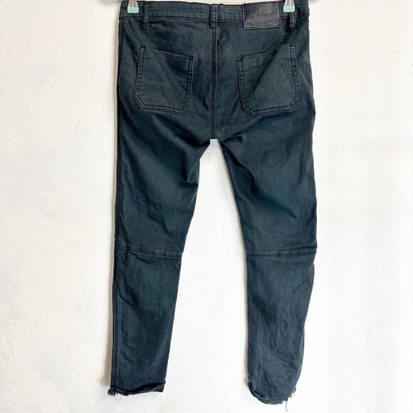 One Teaspoon Super Duper Distressed Cropped Jeans Blue Womens 25 - Picture 5 of 10